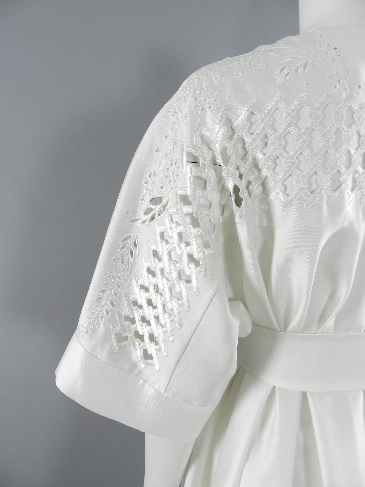 Women's Temperley London Runway White Broderie Anglaise Dress / Coat