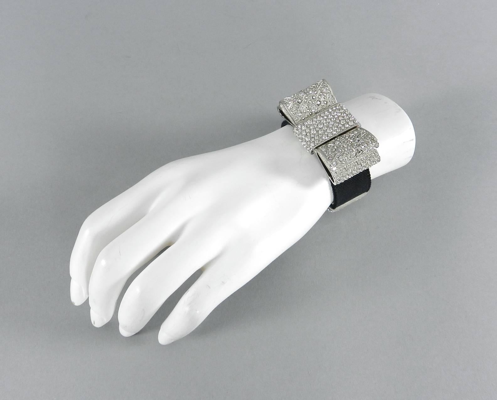 Women's Chanel 13B rhinestone jewelled Bow Bracelet 