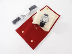 Orologio automatico Cartier Santos 100 in acciaio inossidabile con cinturino in pelle di alligatore 2878