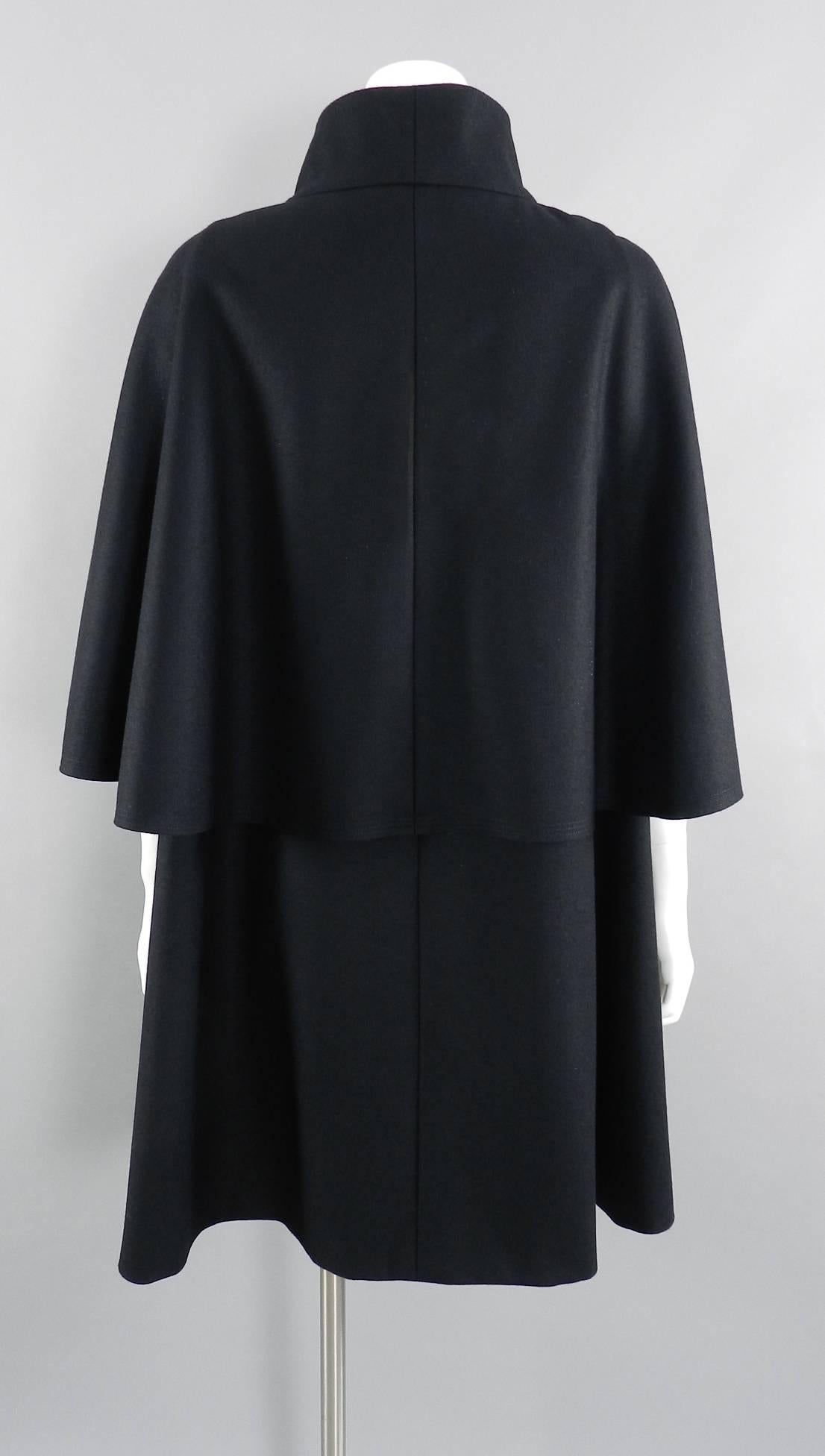 Chanel 11A Byzantine Collection Runway Black Cape In Excellent Condition In Toronto, ON
