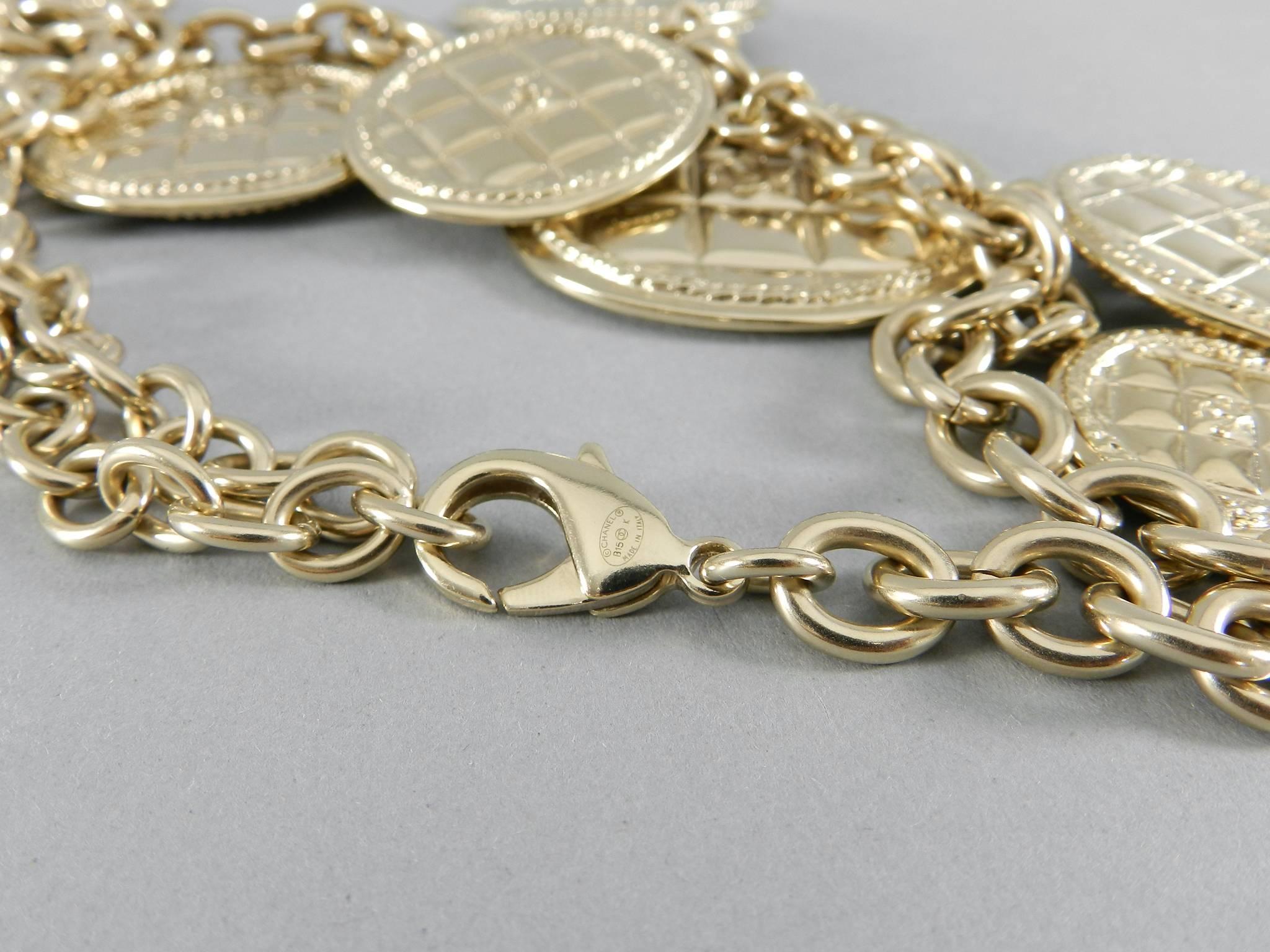 Chanel 2015 fall 15k Runway Gold Coin Necklace 5