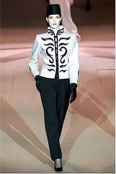 Yves Saint Laurent Final Collection 2002 Haute Couture Blue Lesage Jacket