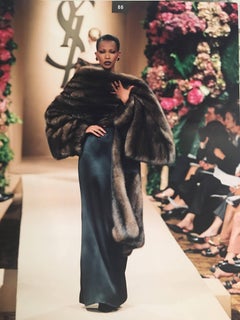 Yves Saint Laurent 1990's Haute Couture Russian Barguzin Sable Coat Stole