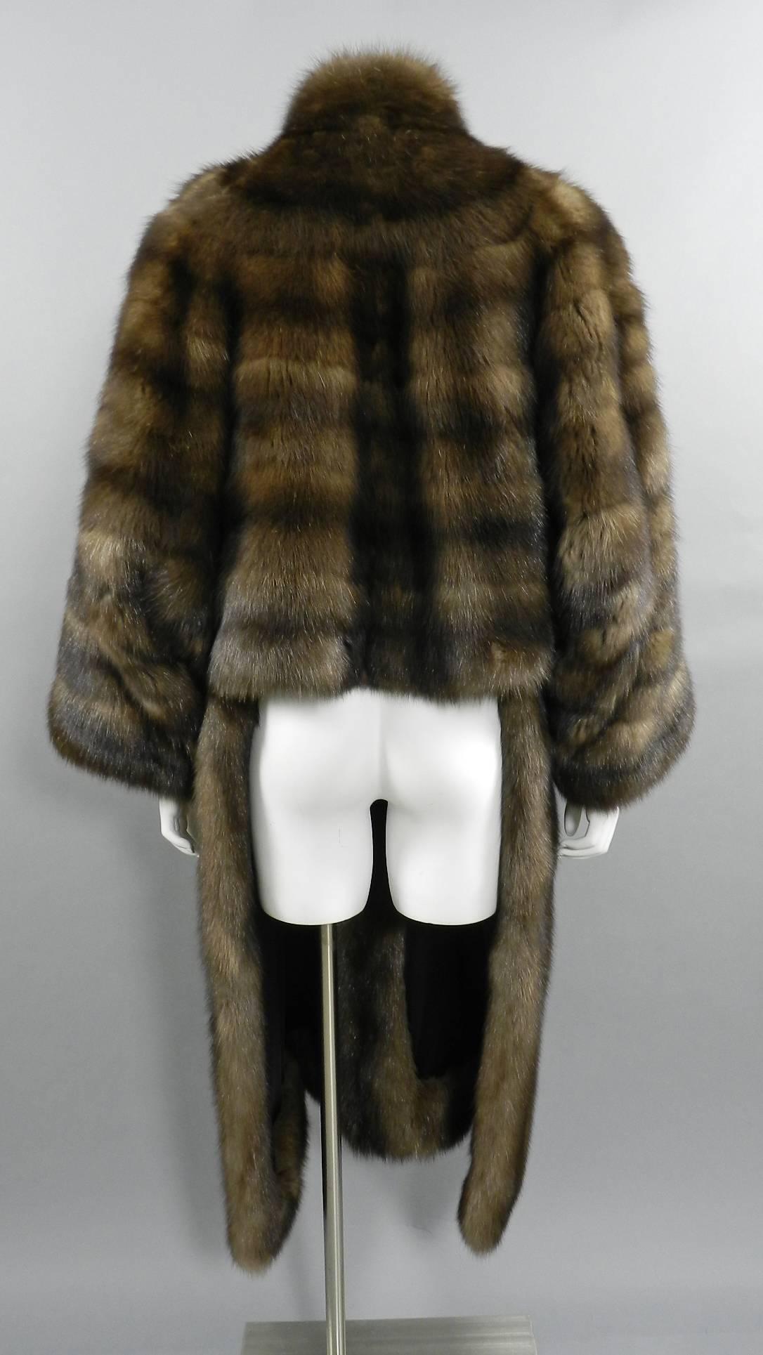 Women's Yves Saint Laurent 1990's Haute Couture Russian Barguzin Sable Coat Stole