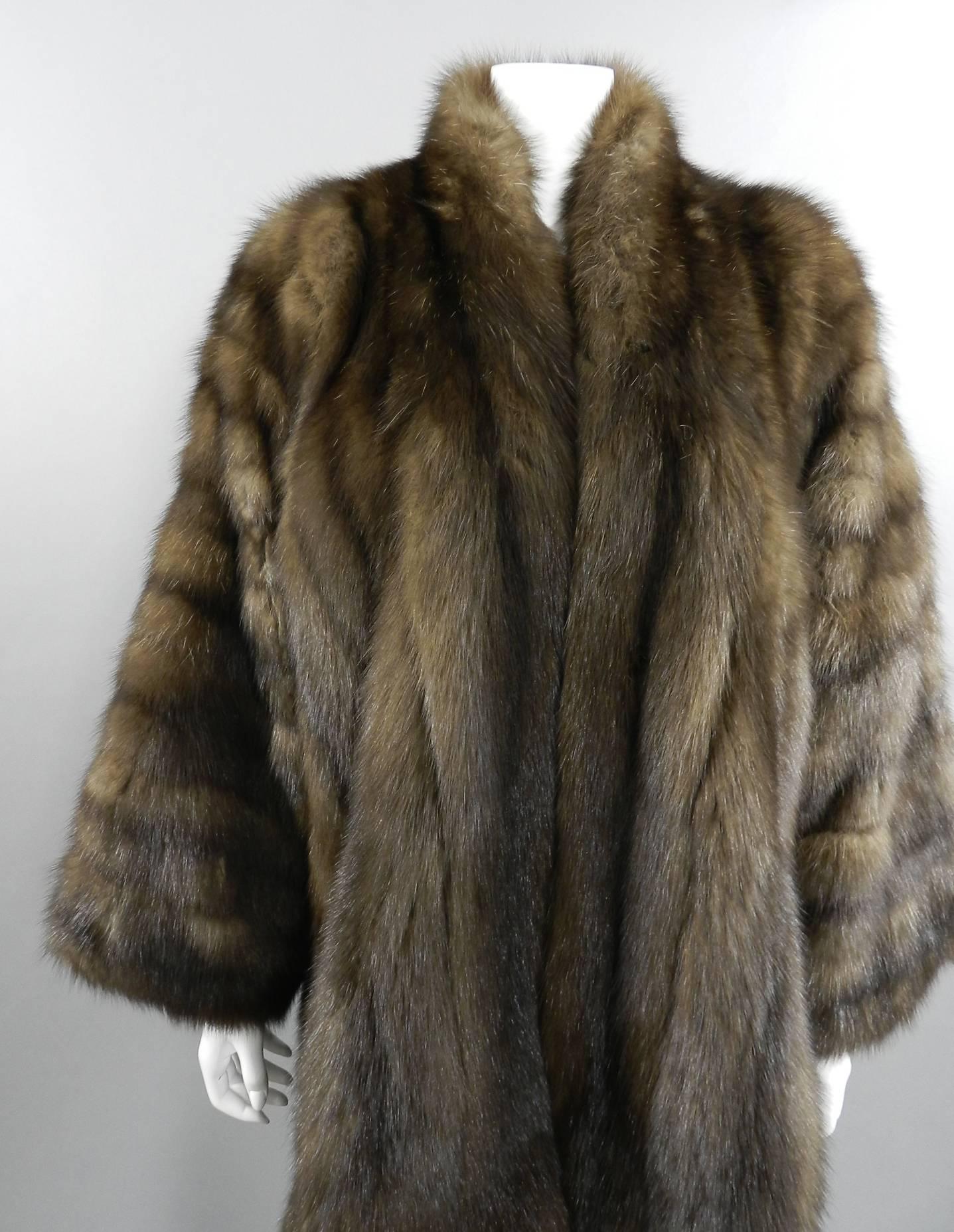 Yves Saint Laurent 1990's Haute Couture Russian Barguzin Sable Coat Stole 3