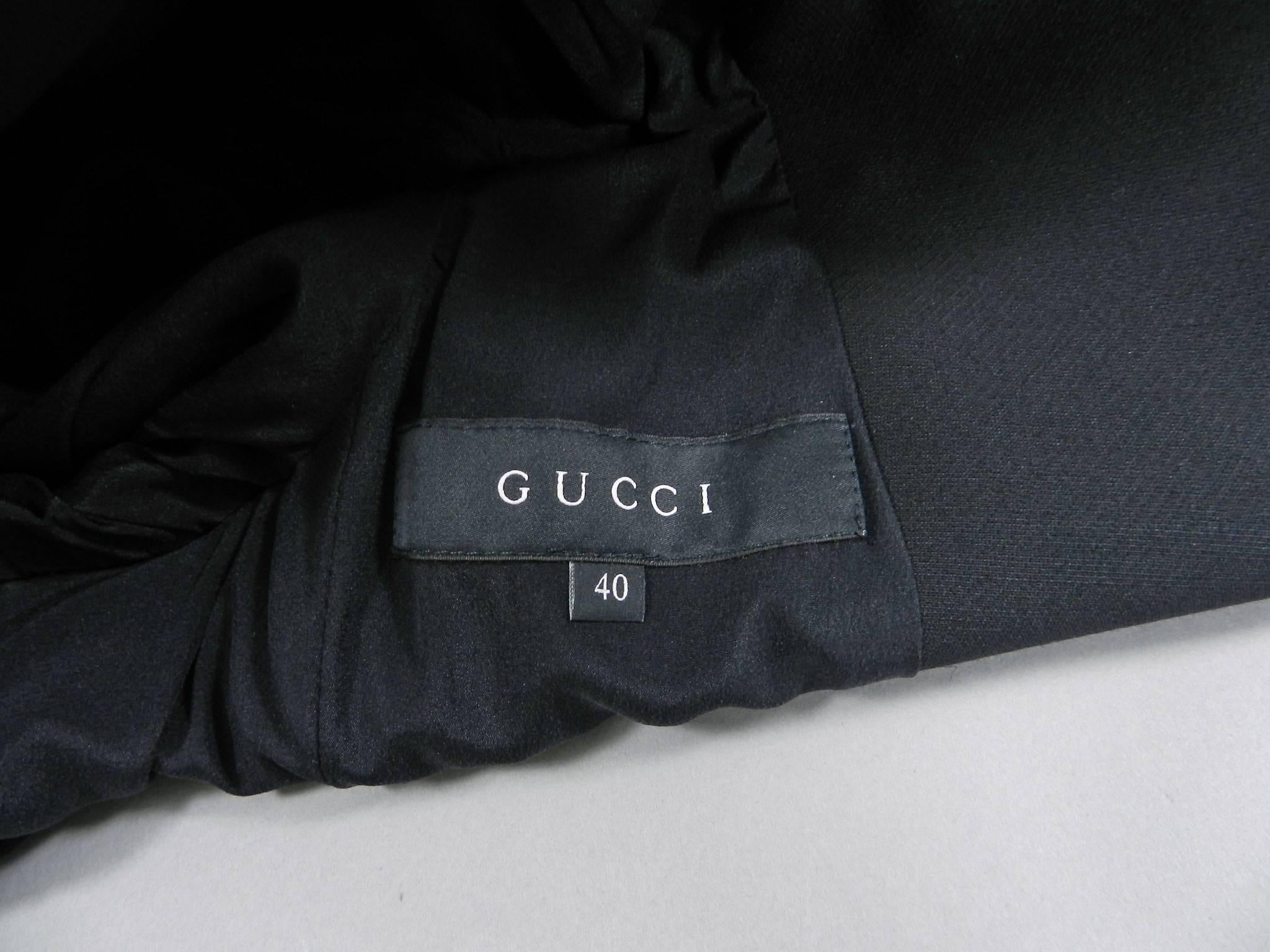 Gucci Fall 2013 Black Jacket with Silk Satin Inset 2