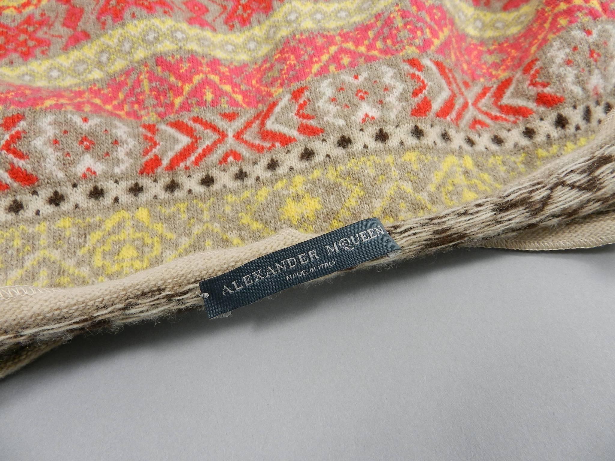 Alexander McQueen Fall 2005 Runway Fair Isle Cardigan Sweater 1