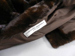 Carolina Herrera New York Dark Brown Mink Long Fur Coat