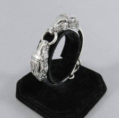Gucci Double Horse Head Sterling Silver Bracelet