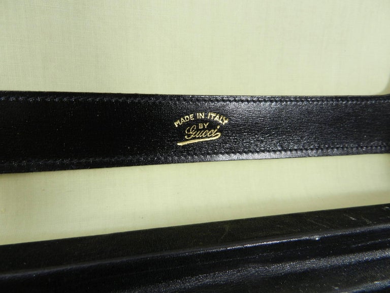 Gucci Vintage 1970's Black Monogram Train Case Bag Travel Luggage