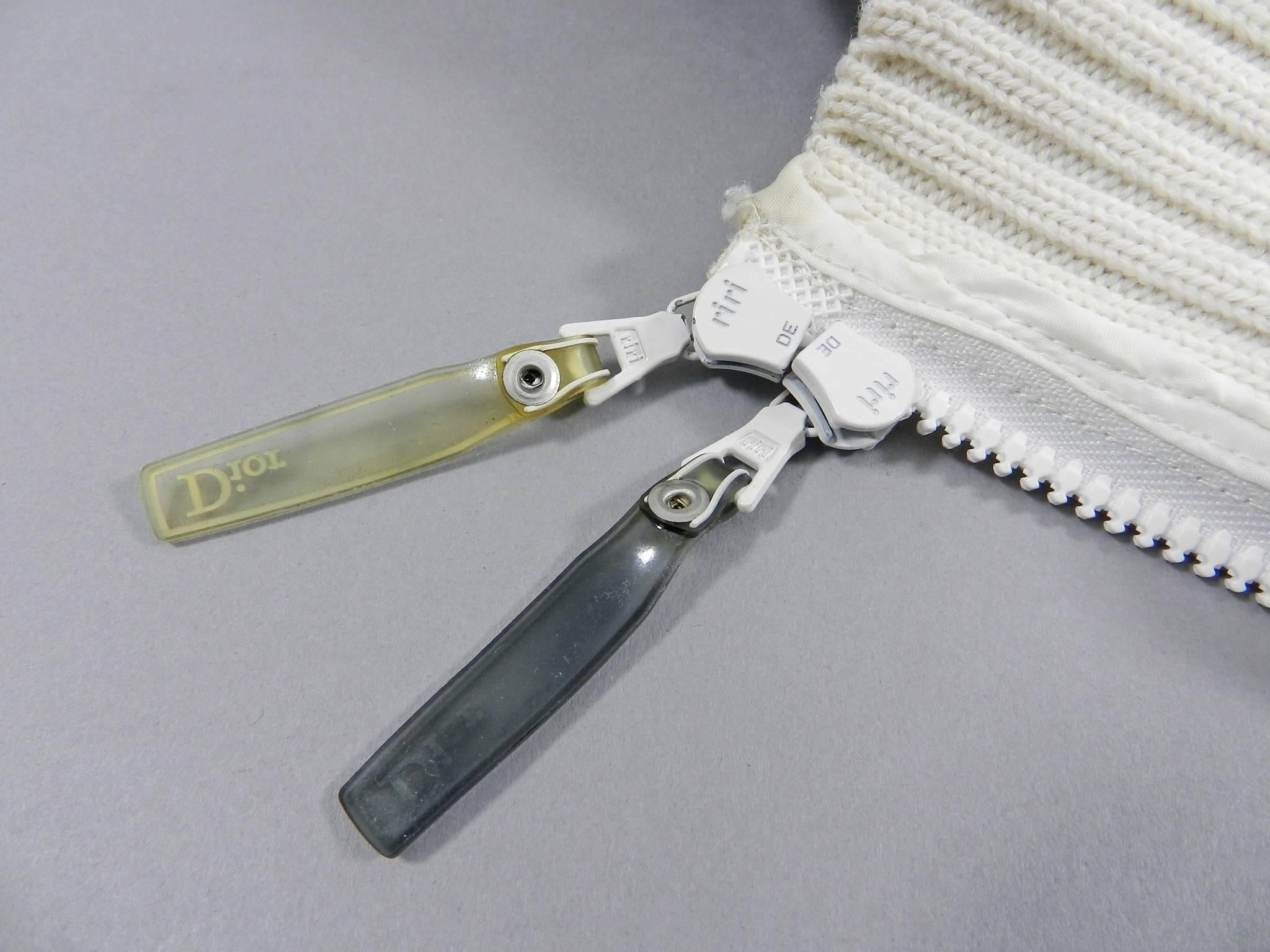 Gray Christian Dior Fall 2004 blue monogam puffer ski jacket