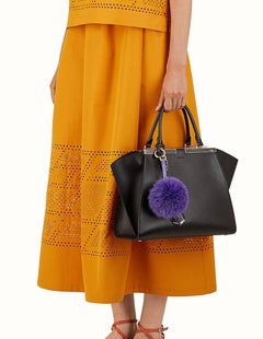 Fendi purple fox fur bag charm - bag bug