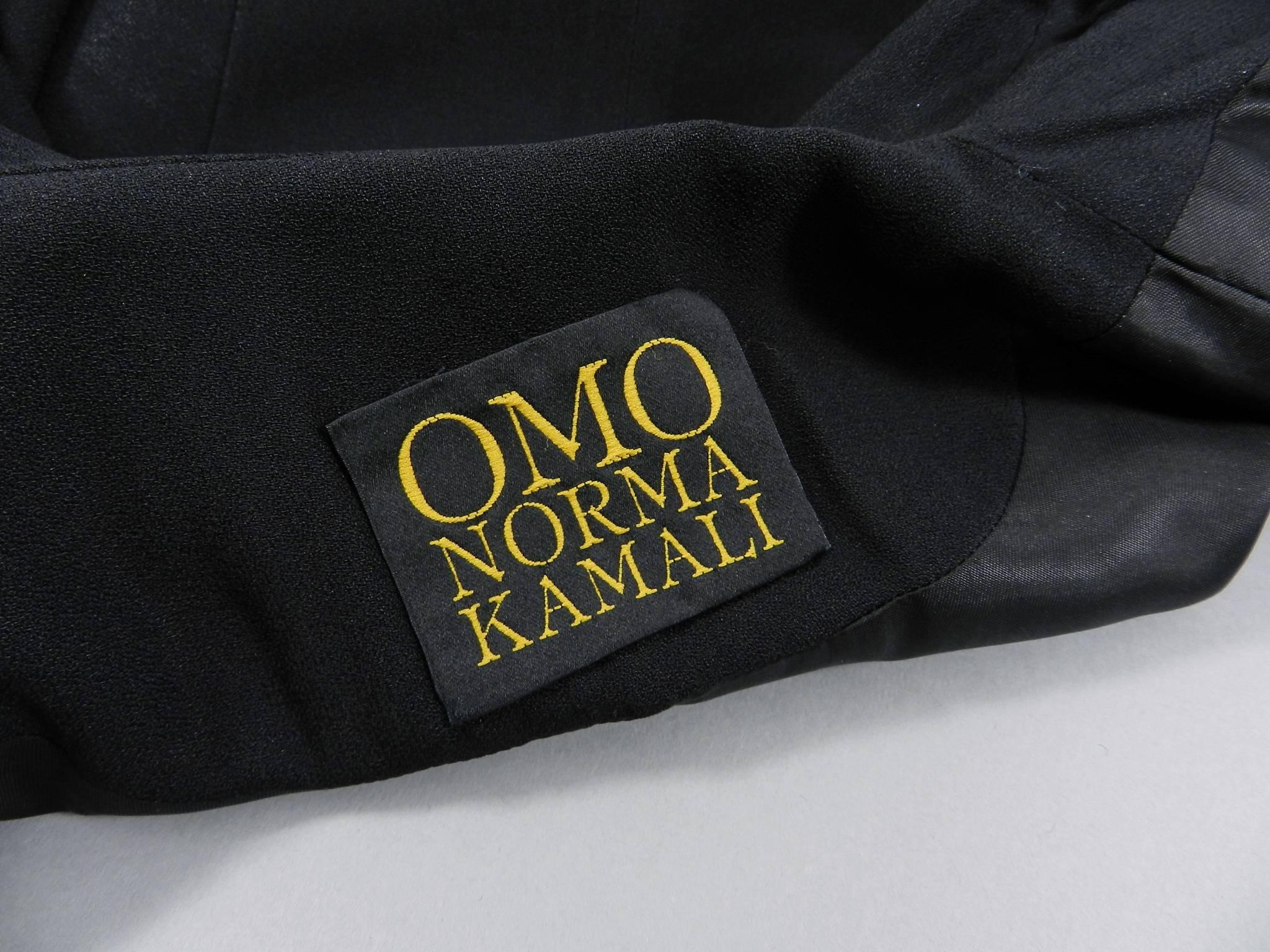 OMO Norma Kamali vintage 1980's Black Jumpsuit  1