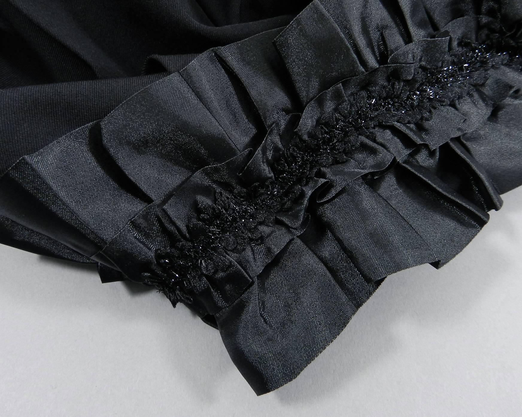 Comme des Garcons Fall 2008 Runway Black ribbon Suspender Dress 5