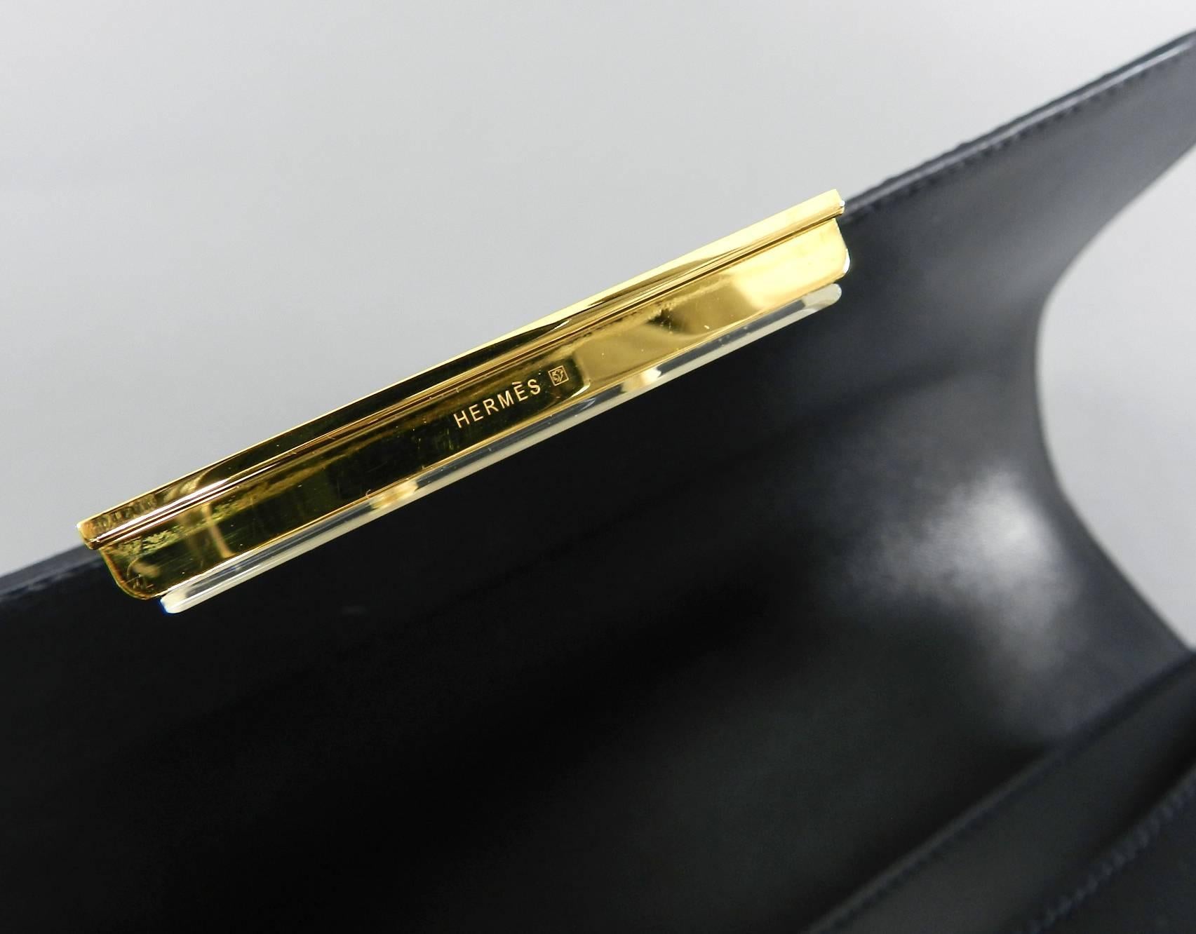 Hermes Limited Edition Constance Cartable Black Box Leather with Gold Hardware 3