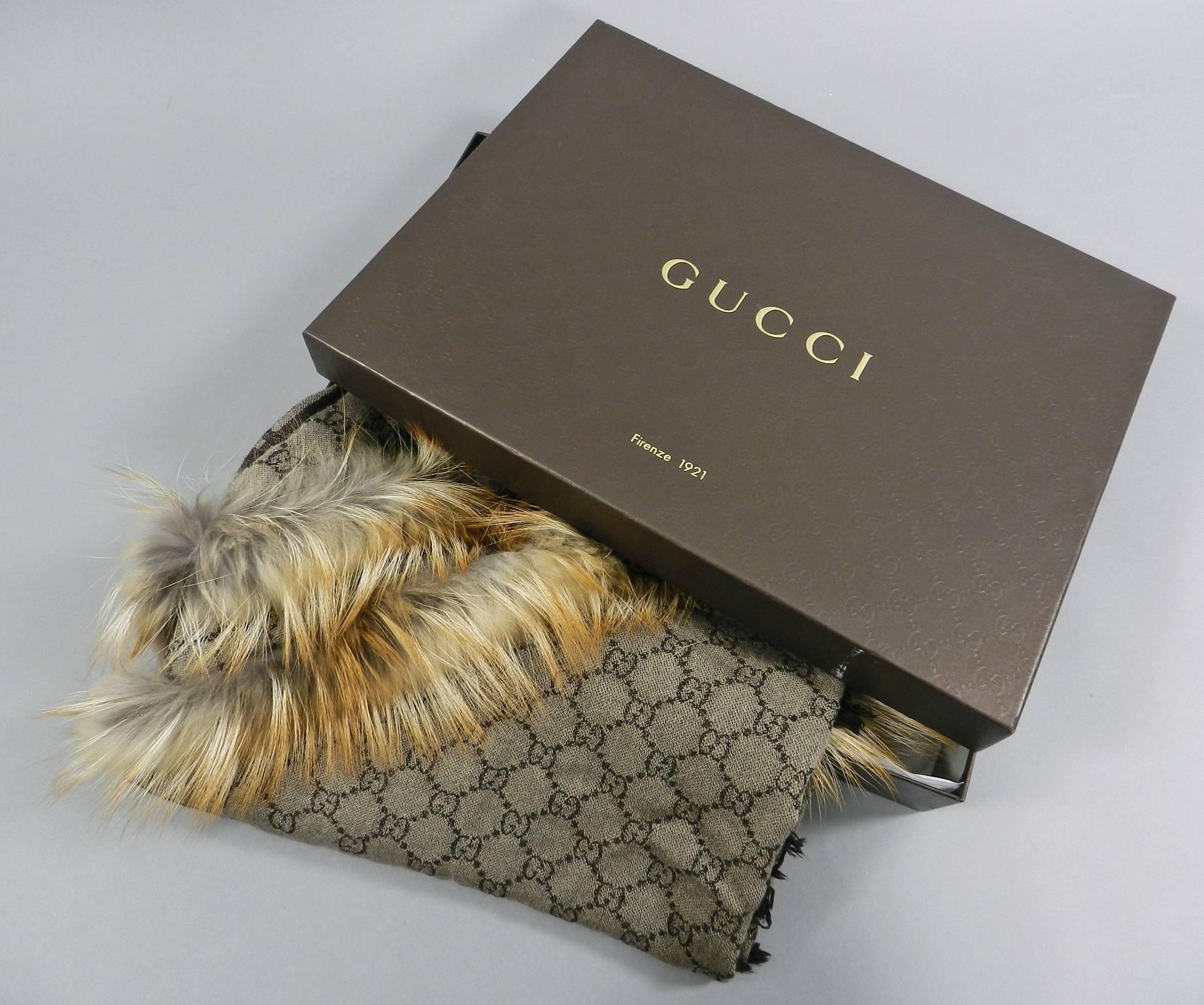 gucci fur shawl