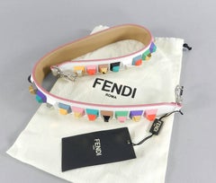 Fendi White "Strap You" Multicolor Studded Purse Bag Strap