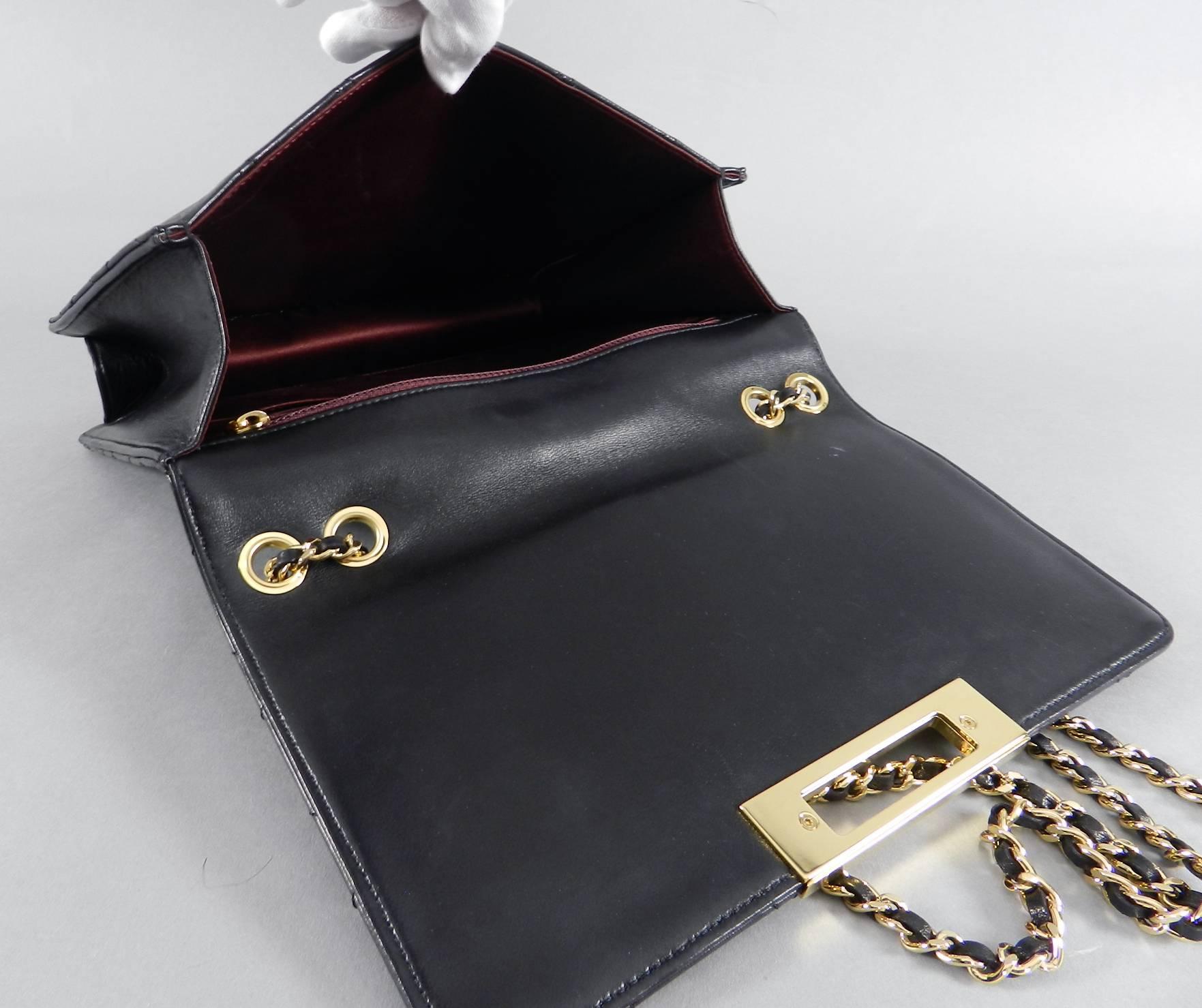 Chanel Cruise 2014 Black Lambskin Quilted Golden Class Medium Flap Bag 5