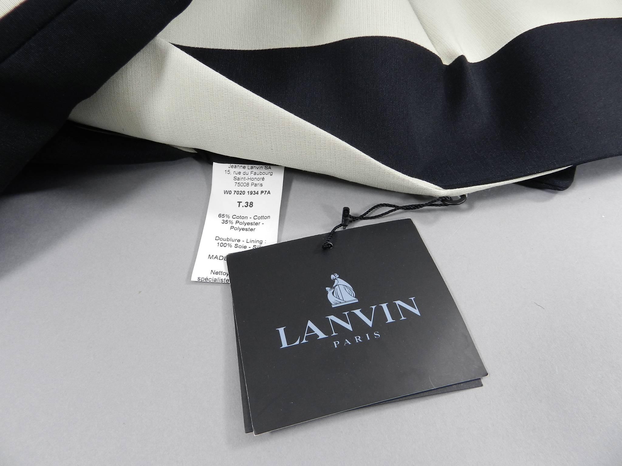 Lanvin resort 2013 Black and ivory Striped Blazer 5