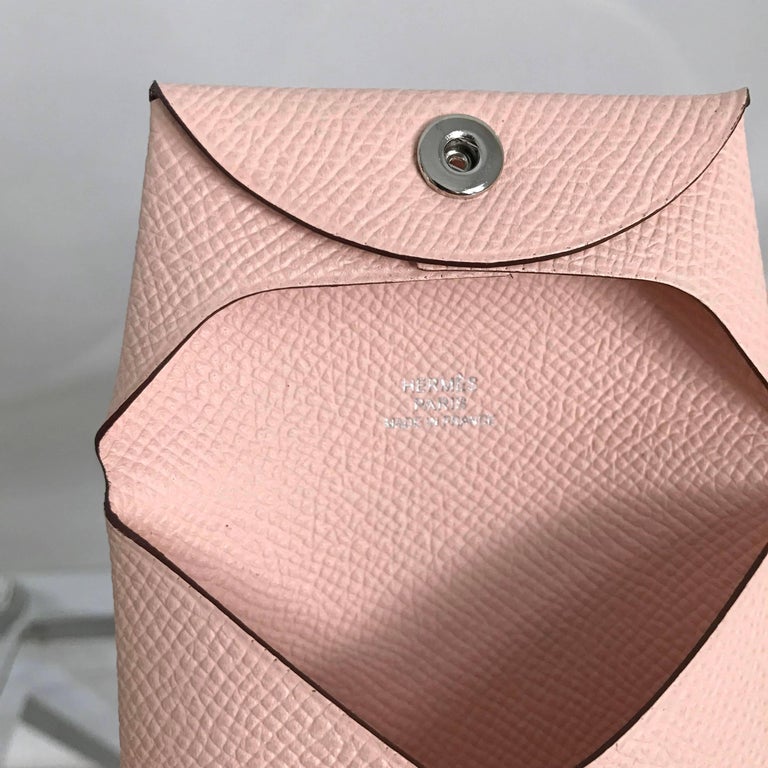 Hermes Bastia Coin Holder Purse Epsom Rose Eglantine at 1stDibs hermes rose eglantine, hermes