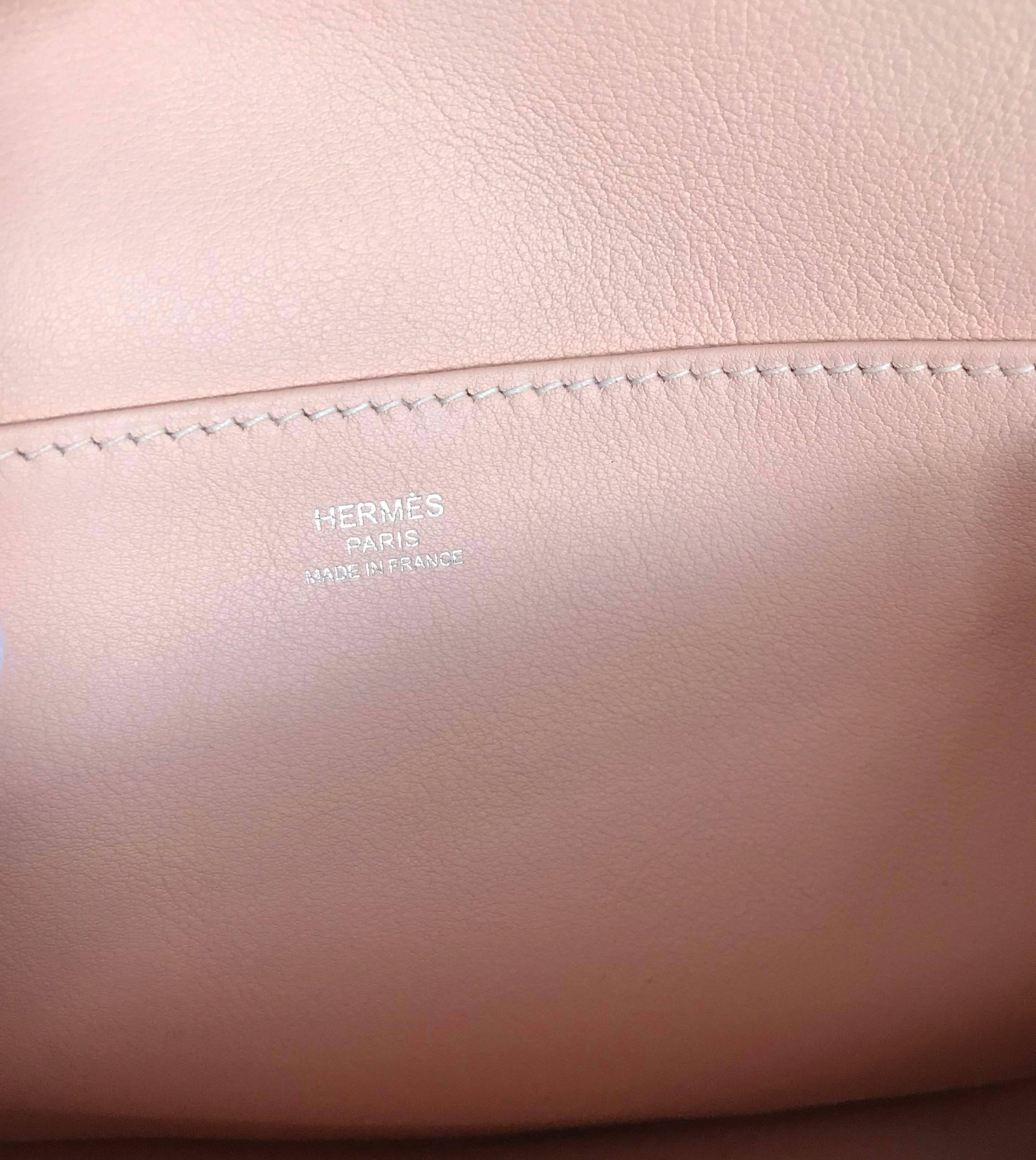 Hermes Halzan Mini 22cm 4 way Bag - Veau Swift Rose Eglantine 1