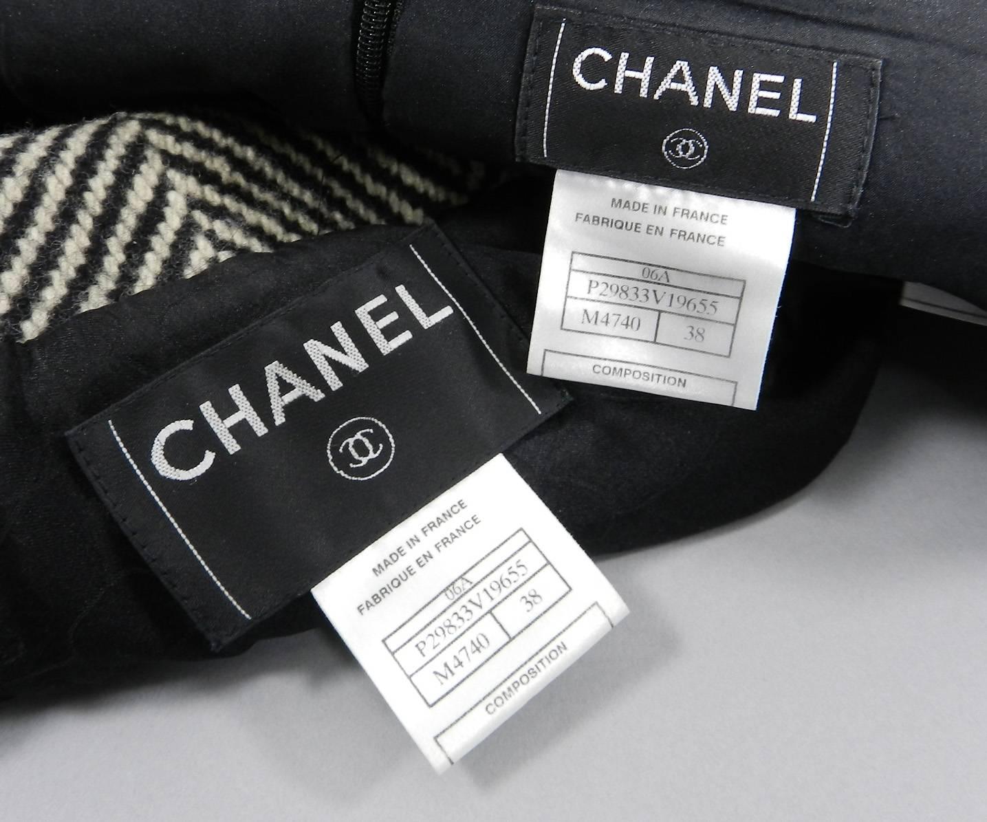 Chanel 06A Wool Herringbone Skirt Suit 4