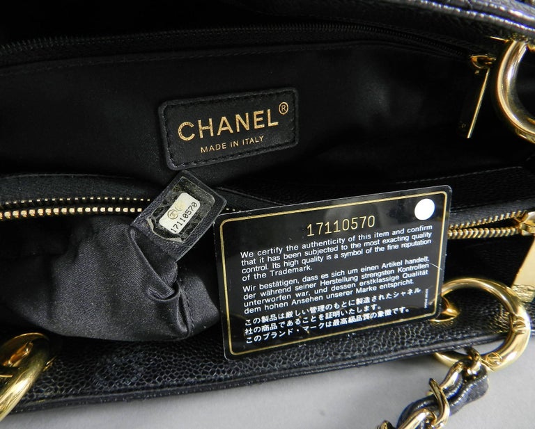 Chanel Black Caviar GST Grand Shopping Tote Bag GHW at 1stDibs