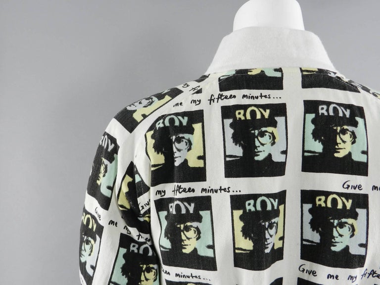 Andy Warhol Vintage BOY London Bomber Jacket 1980s For Sale at 1stDibs