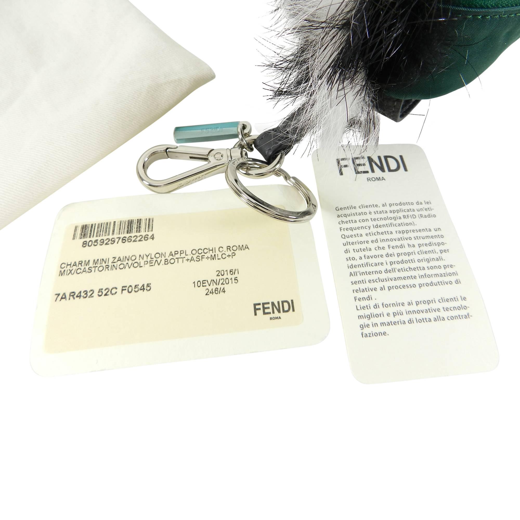 Fendi Fall 2015 Micro Monster Backpack Bag Bug Charm In New Condition In Toronto, ON