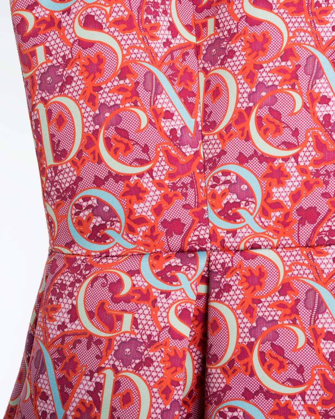 Mary Katrantzou Pink Alphabet Cocktail Dress  3