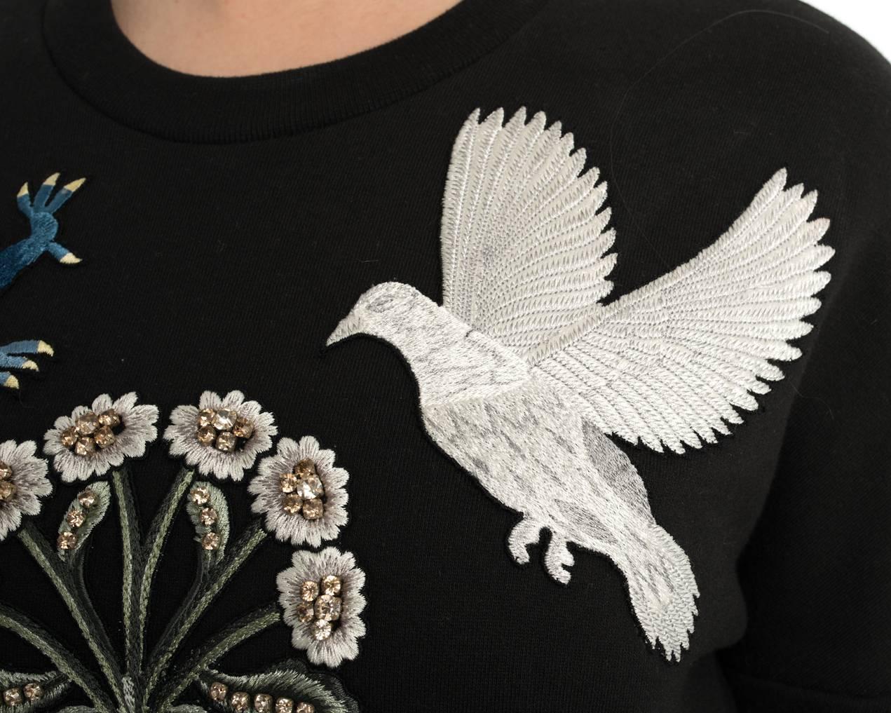 Alexander McQueen Medieval Embroidered Sweatshirt Dress In Excellent Condition In Toronto, ON