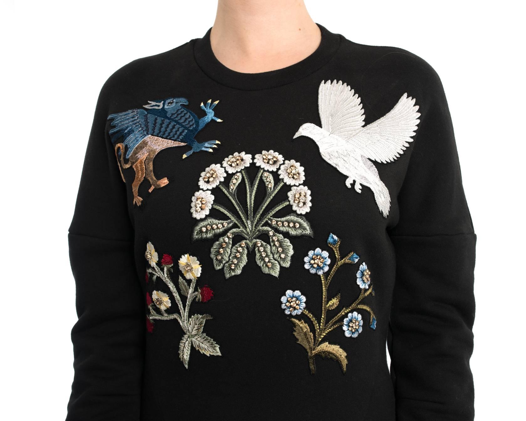Women's Alexander McQueen Medieval Embroidered Sweatshirt Dress