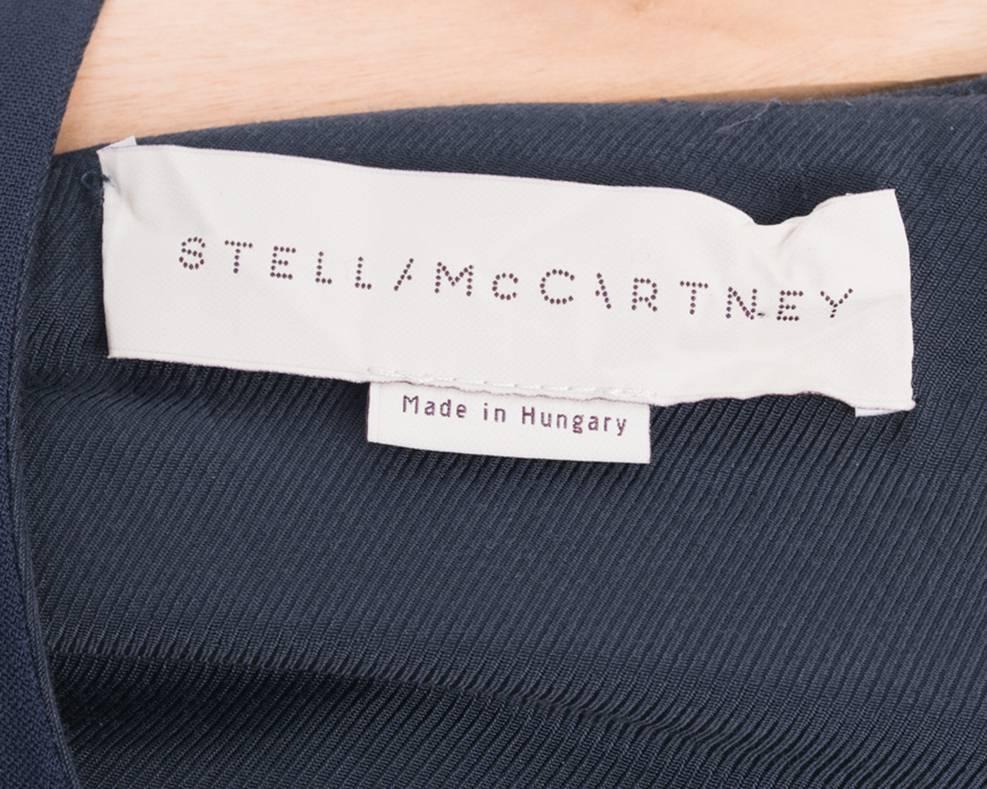 Stella McCartney Navy Sleeveless Dress with Silvertone Zippers - 6 3