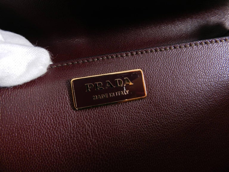Prada Taupe Sound Bag with Matte Gold Hardware at 1stDibs | prada sound bag