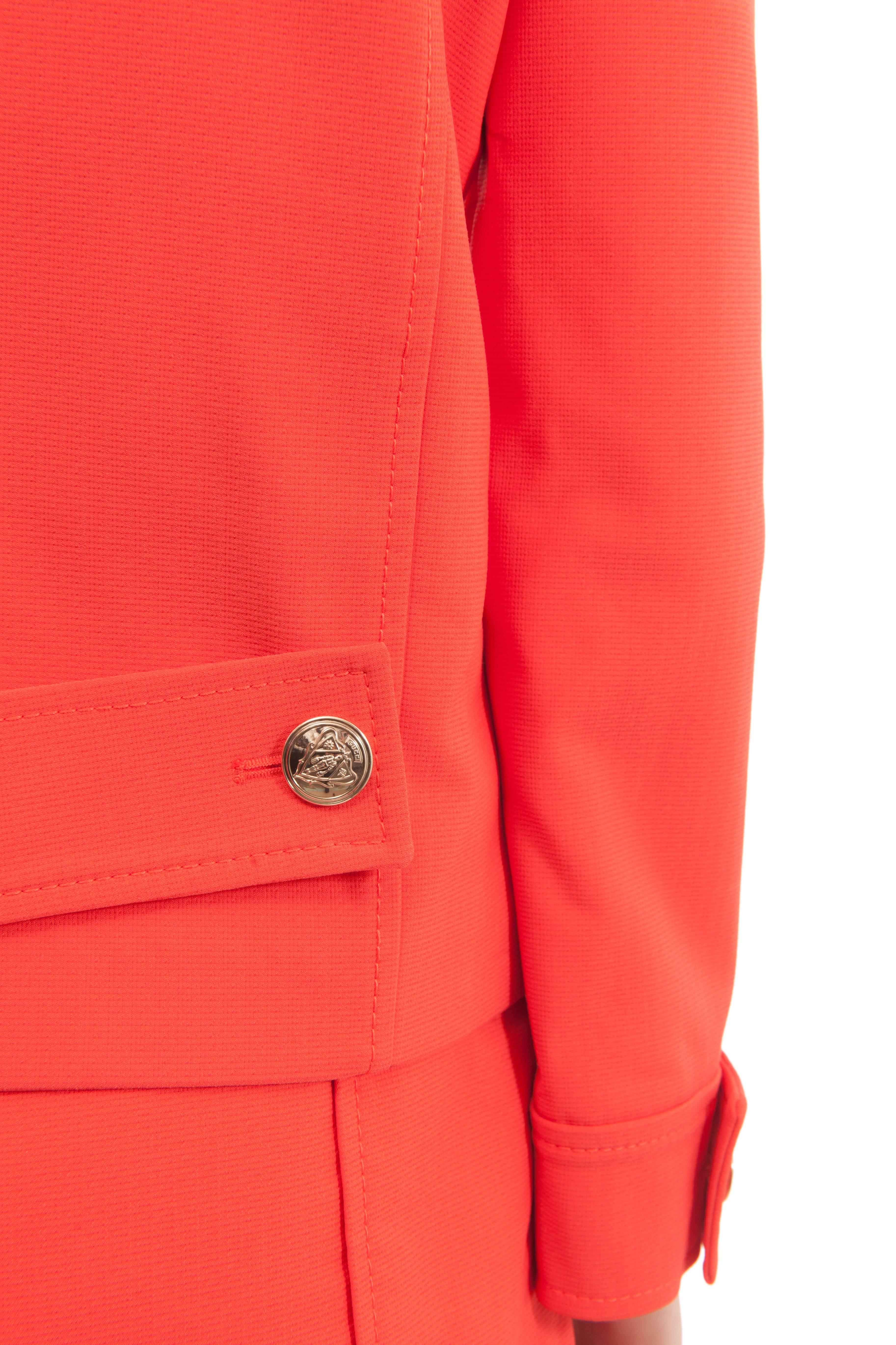 Gucci 1960 Style Skirt Suit with Gold Shield Buttons 3