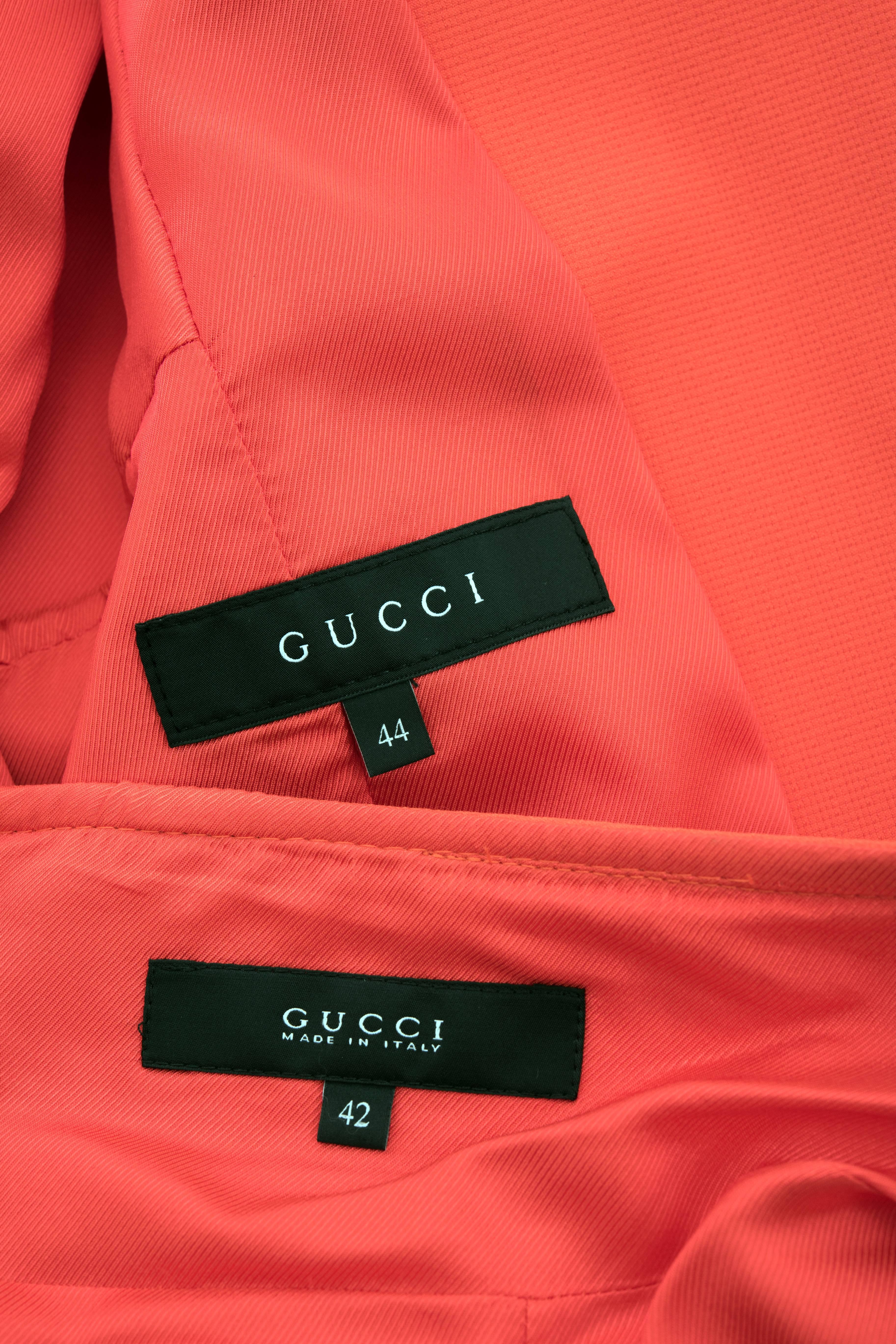 Gucci 1960 Style Skirt Suit with Gold Shield Buttons 8