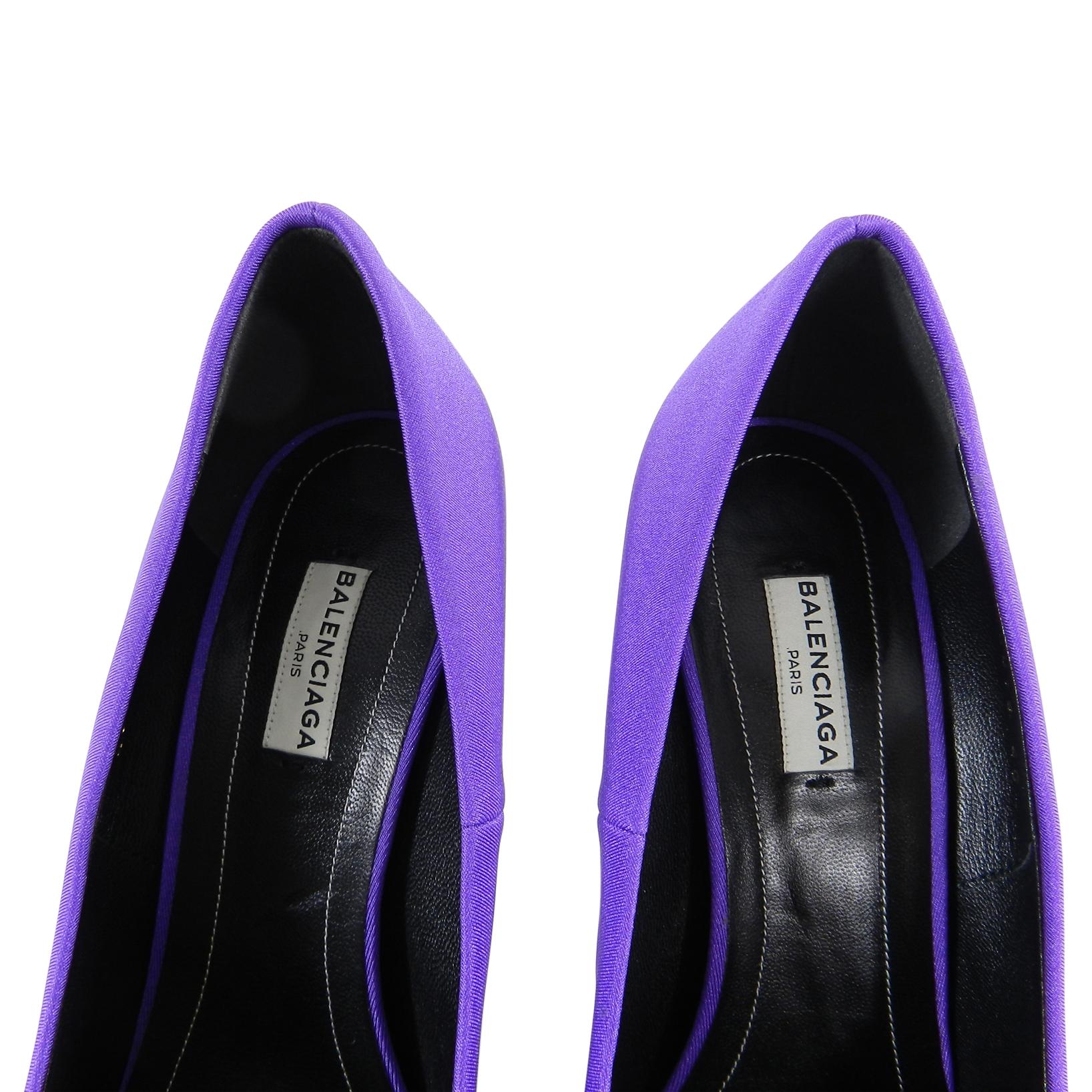 balenciaga purple heels