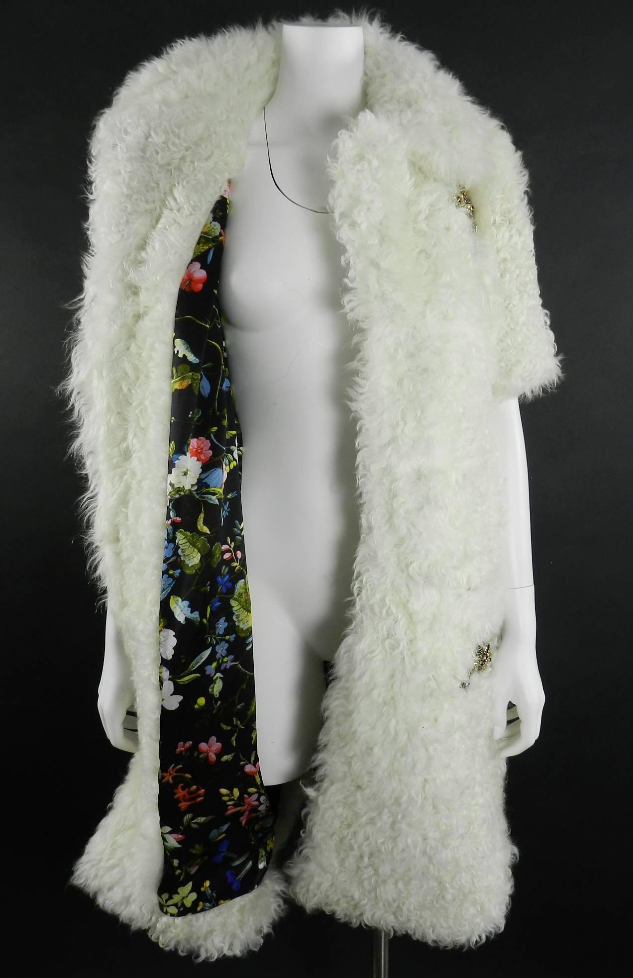 Erdem Jeweled Shearling Runway Coat 1