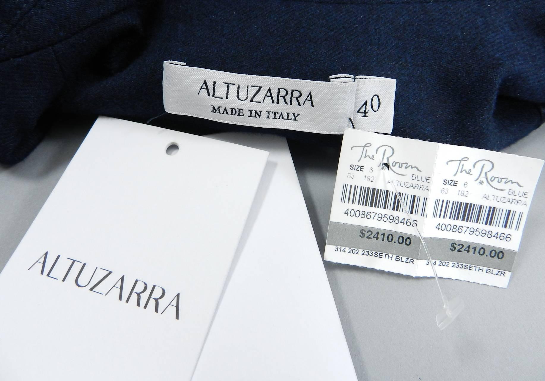 Altuzarra Navy Military Runway Jacket with Gold Buttons 3