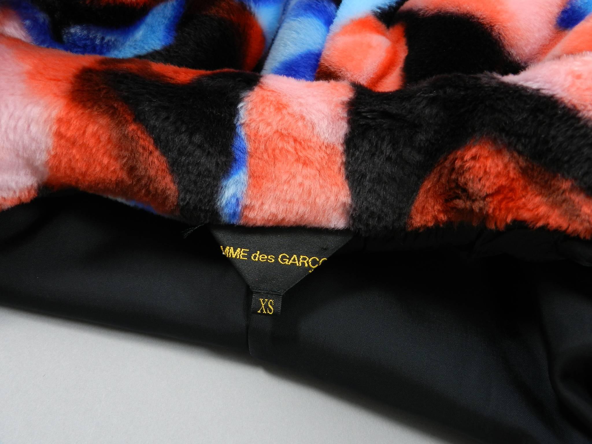 Comme des Garcons Faux Fur Plush Ribbon Coat 2