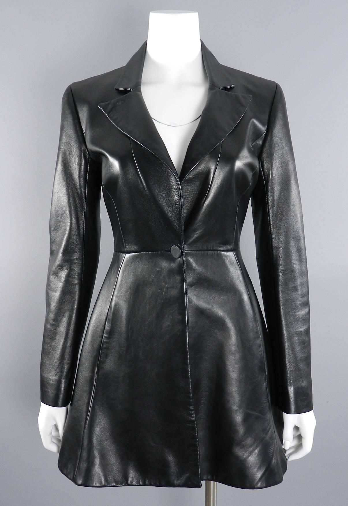 Christian Dior Black Lambskin Leather Jacket 4
