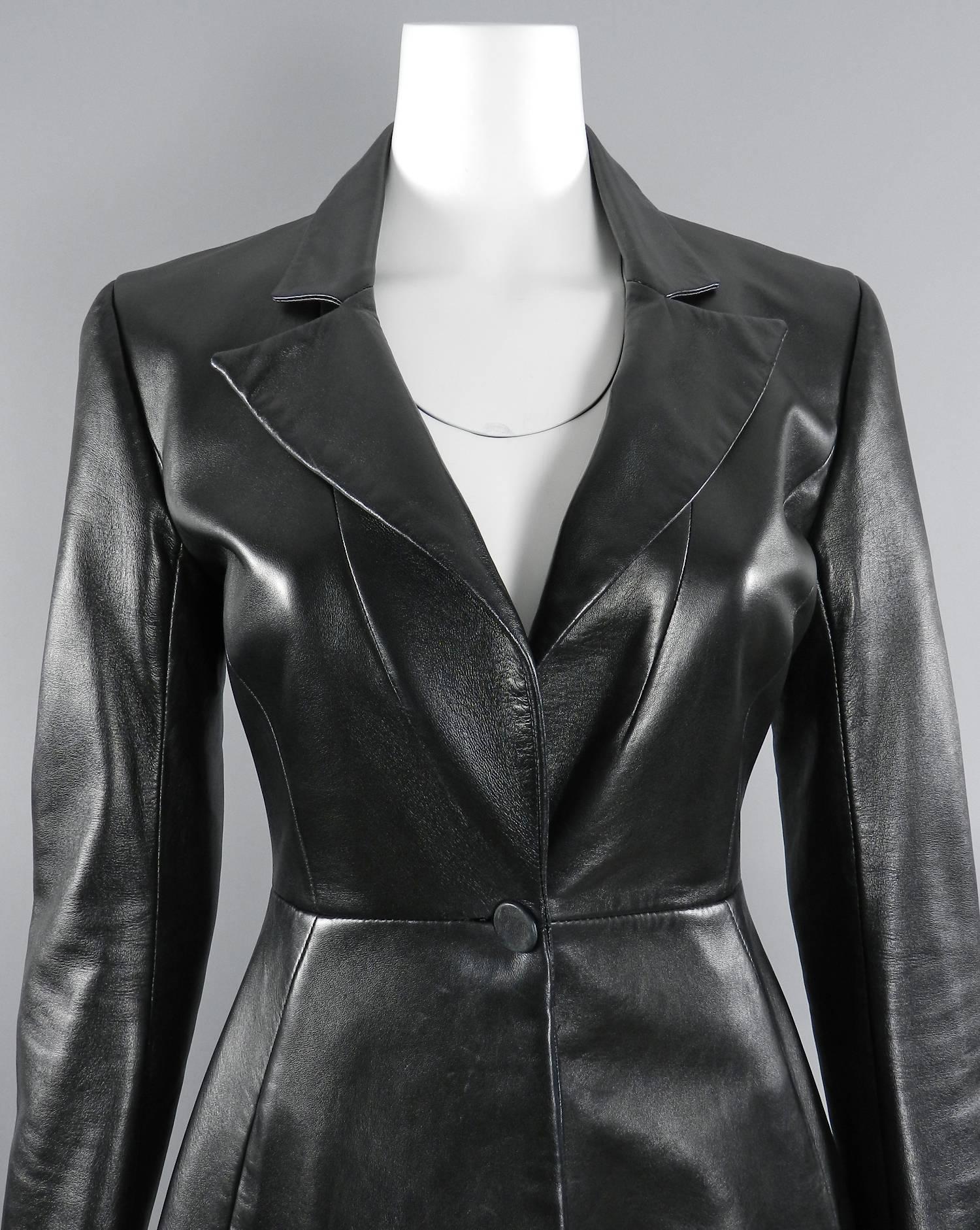 Women's Christian Dior Black Lambskin Leather Jacket
