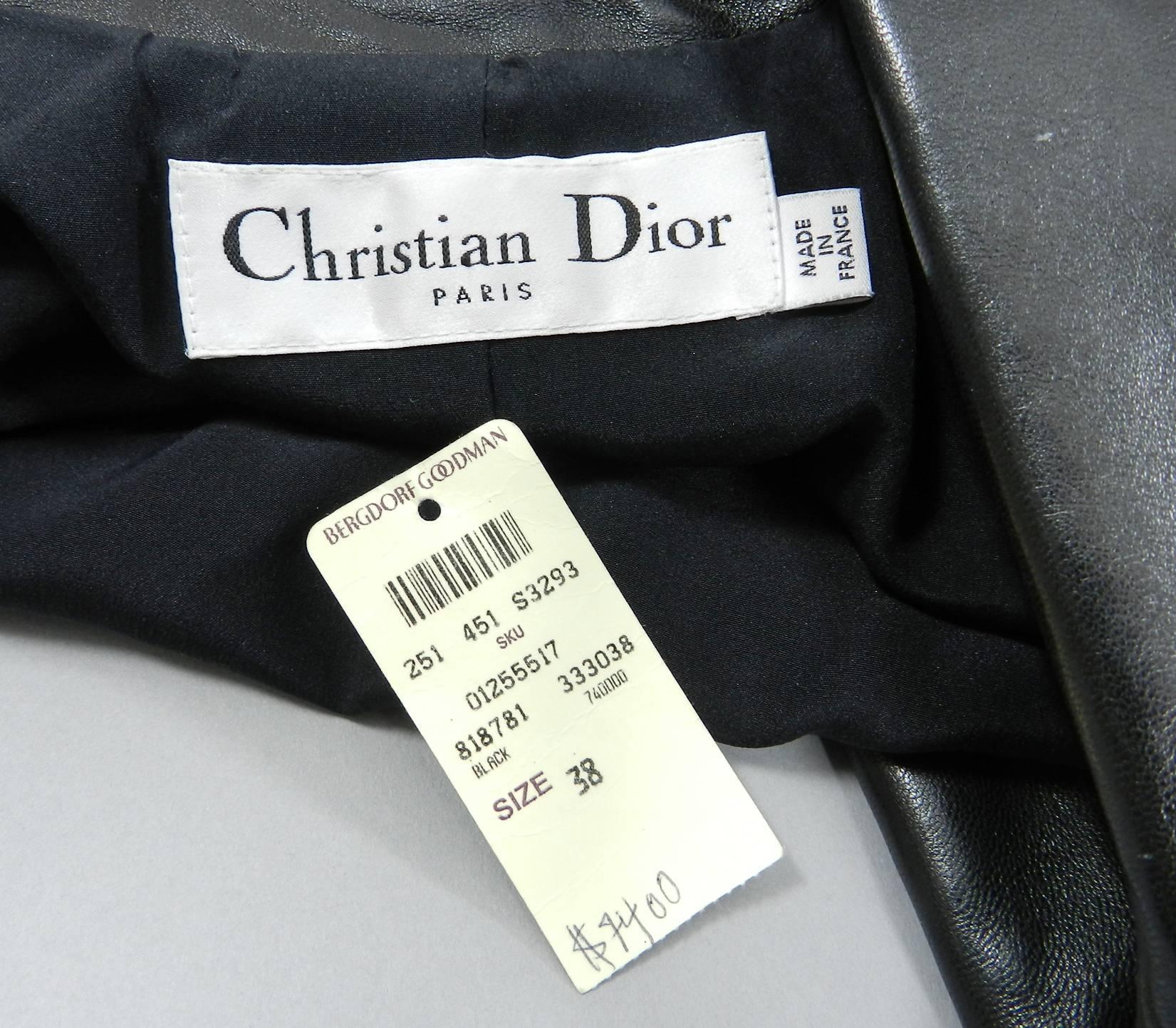 Christian Dior Black Lambskin Leather Jacket 1
