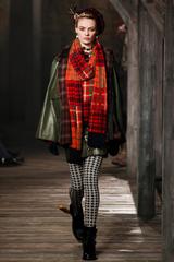 Chanel pre-fall 2013 Cashmere Long Scarf - orange, navy, red