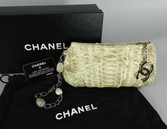 Chanel Python Clutch Wristlet with CC