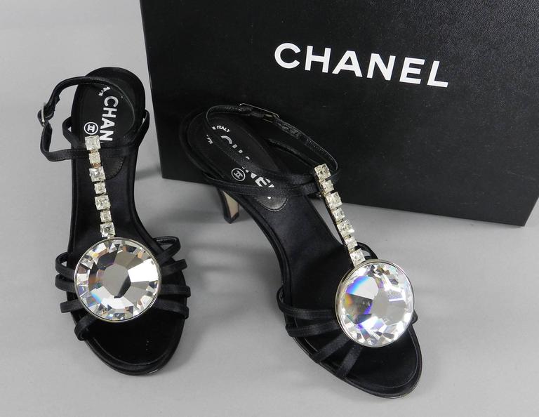 Chanel 05P Runway Evening Shoe with Huge Rhinestone Crystal at 1stDibs ...