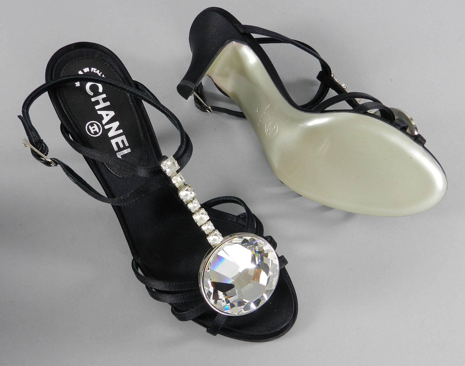 Chanel 05P Runway Evening Shoe with Huge Rhinestone Crystal 2