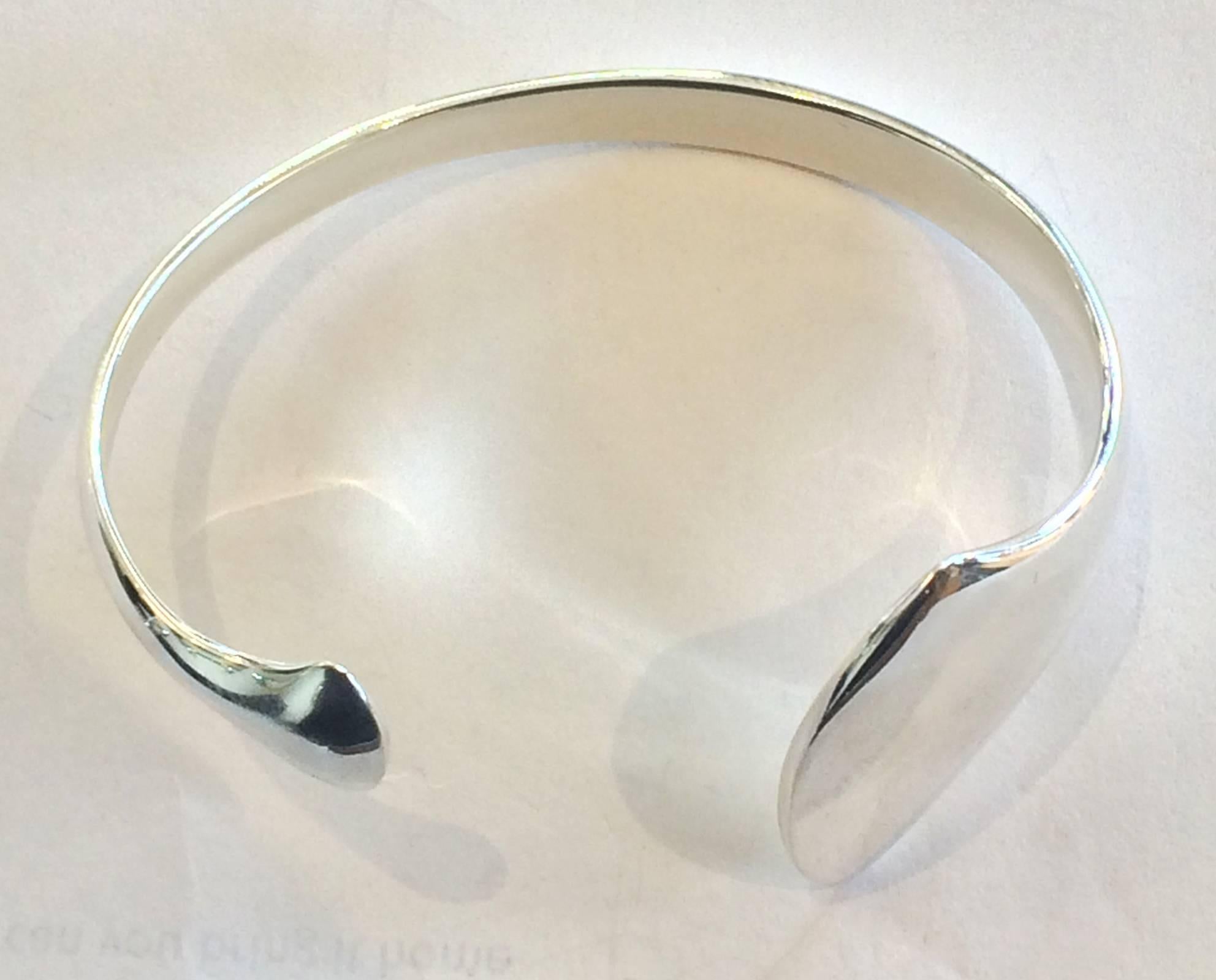 Georg Jensen silver cuff bracelet by Hansen and Gabrielsen In Excellent Condition In Daylesford, Victoria