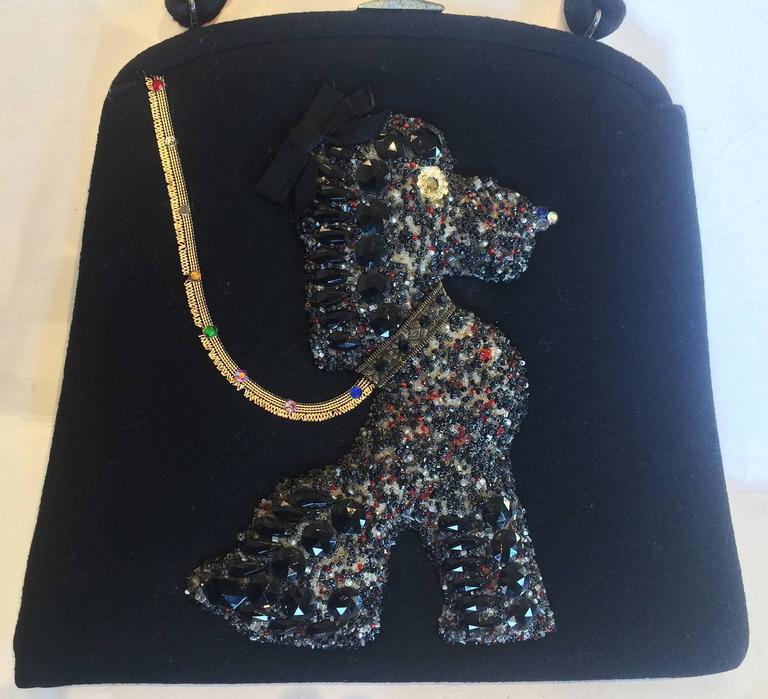 1940s Poodle Handbag By Soure New York At 1stdibs Black 1940s Poodle Handbag By Soure New York For