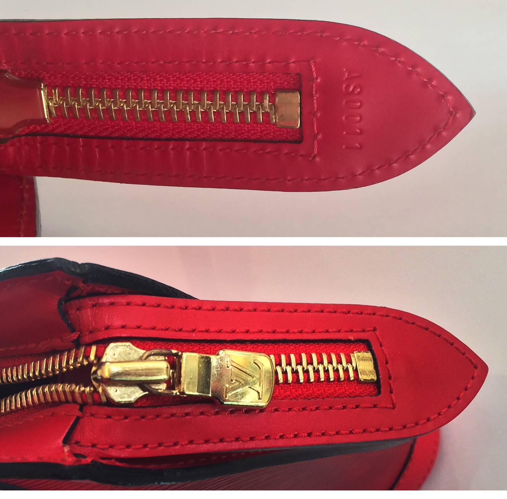 Handbag, Louis Vuitton Red, EPI Leather 